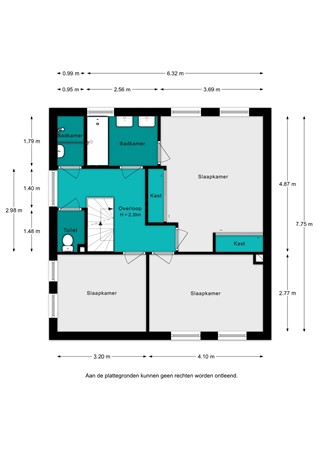 Plattegrond - Kuringen 19, 4761 VB Zevenbergen - Kuringen 19 - 1e verdieping - 2D.jpg